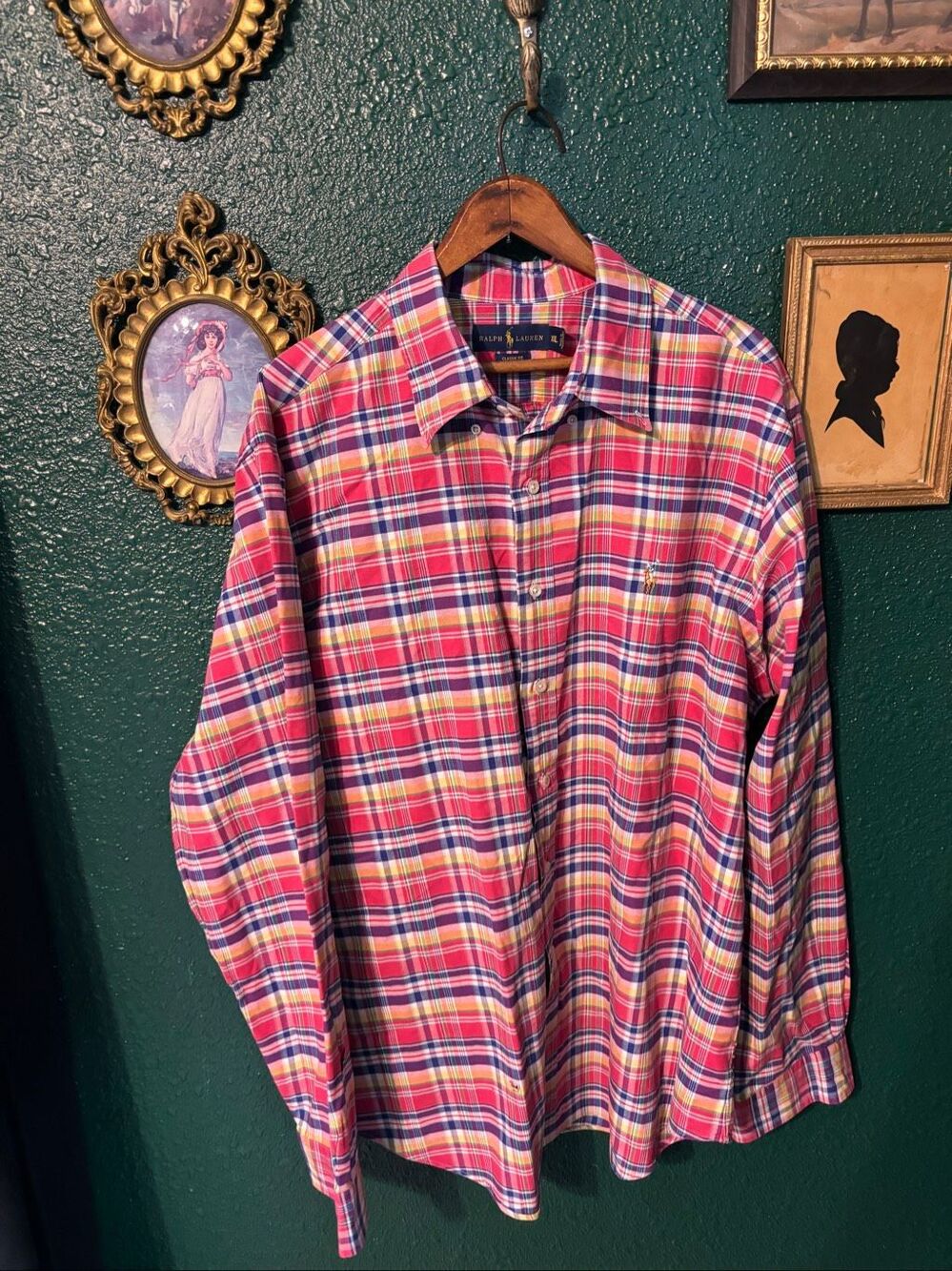 Polo Ralph Lauren Plaid Button Down Cotton Shirt Sz XXL Classic